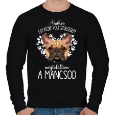PRINTFASHION Megtaláltam a mancsod - French Bulldog - Férfi pulóver - Fekete férfi pulóver, kardigán