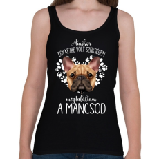 PRINTFASHION Megtaláltam a mancsod - French Bulldog - Női atléta - Fekete