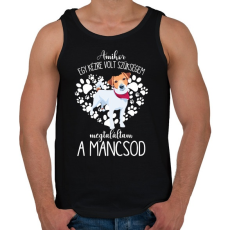 PRINTFASHION Megtaláltam a mancsod - Jack Russel Terrier - Férfi atléta - Fekete