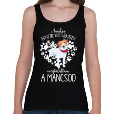 PRINTFASHION Megtaláltam a mancsod - Jack Russel Terrier - Női atléta - Fekete