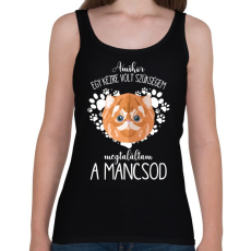 PRINTFASHION Megtaláltam a mancsod - Macska - Női atléta - Fekete