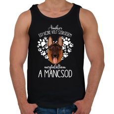 PRINTFASHION Megtaláltam a mancsod - Német juhász - Férfi atléta - Fekete