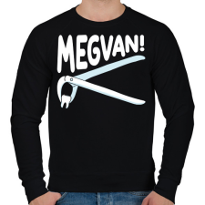 PRINTFASHION Megvan! - Férfi pulóver - Fekete férfi pulóver, kardigán