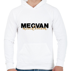 PRINTFASHION Megvan mindenem - páros minta - Férfi kapucnis pulóver - Fehér