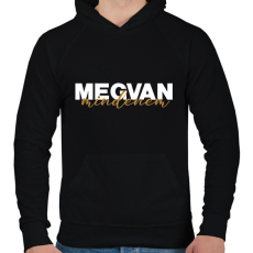PRINTFASHION Megvan mindenem - páros minta - Férfi kapucnis pulóver - Fekete