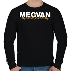 PRINTFASHION Megvan mindenem - páros minta - Férfi pulóver - Fekete