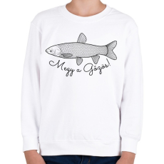 PRINTFASHION Megy a gozos - Gyerek pulóver - Fehér