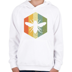 PRINTFASHION Méh - Gyerek kapucnis pulóver - Fehér
