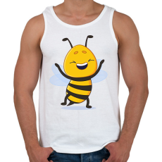 PRINTFASHION Méhecske 1 - Férfi atléta - Fehér