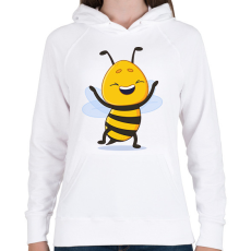 PRINTFASHION Méhecske 1 - Női kapucnis pulóver - Fehér