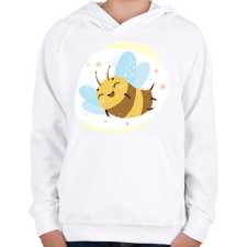 PRINTFASHION Méhecske 4 - Gyerek kapucnis pulóver - Fehér gyerek pulóver, kardigán