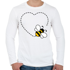 PRINTFASHION Méhecske  - Férfi hosszú ujjú póló - Fehér férfi póló