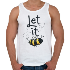PRINTFASHION Méhecske - Let it bee - Férfi atléta - Fehér