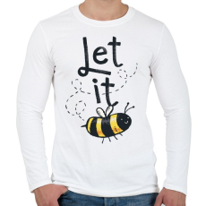 PRINTFASHION Méhecske - Let it bee - Férfi hosszú ujjú póló - Fehér