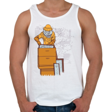 PRINTFASHION Méhész - Férfi atléta - Fehér