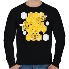 PRINTFASHION méhész - Férfi pulóver - Fekete