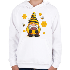 PRINTFASHION Méhész  - Gyerek kapucnis pulóver - Fehér