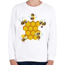PRINTFASHION Méhész - Gyerek pulóver - Fehér gyerek pulóver, kardigán