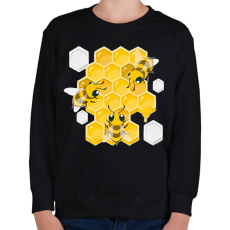PRINTFASHION méhész - Gyerek pulóver - Fekete