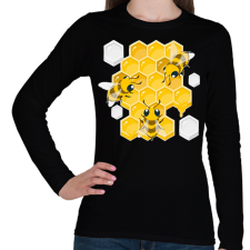 PRINTFASHION méhész - Női hosszú ujjú póló - Fekete női póló
