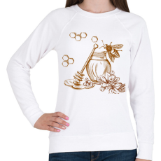 PRINTFASHION Méhész  - Női pulóver - Fehér