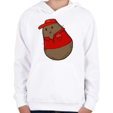 PRINTFASHION Mekis krumpli - Gyerek kapucnis pulóver - Fehér gyerek pulóver, kardigán