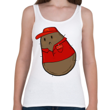 PRINTFASHION Mekis krumpli - Női atléta - Fehér női trikó