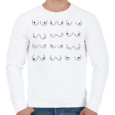 PRINTFASHION Mellek - Férfi pulóver - Fehér férfi pulóver, kardigán
