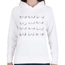 PRINTFASHION Mellek - Női kapucnis pulóver - Fehér