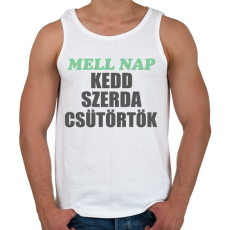 PRINTFASHION Mellnap - Férfi atléta - Fehér