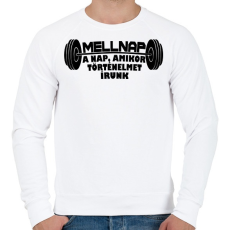 PRINTFASHION Mellnap - Férfi pulóver - Fehér