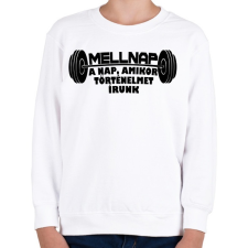 PRINTFASHION Mellnap - Gyerek pulóver - Fehér gyerek pulóver, kardigán