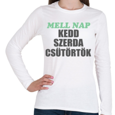 PRINTFASHION Mellnap - Női hosszú ujjú póló - Fehér