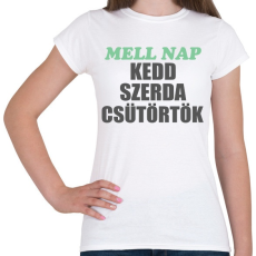 PRINTFASHION Mellnap - Női póló - Fehér