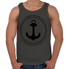 PRINTFASHION Mélytengeri horgony - Férfi atléta - Sötétszürke