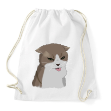 PRINTFASHION Mém cica #1 - Sportzsák, Tornazsák - Fehér tornazsák