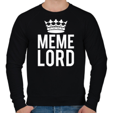 PRINTFASHION Mém király - Meme lord - Férfi pulóver - Fekete férfi pulóver, kardigán