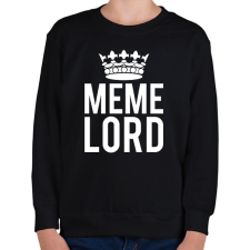 PRINTFASHION Mém király - Meme lord - Gyerek pulóver - Fekete gyerek pulóver, kardigán