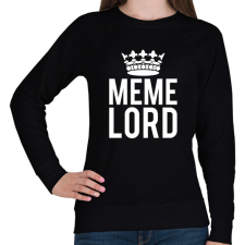 PRINTFASHION Mém király - Meme lord - Női pulóver - Fekete női pulóver, kardigán