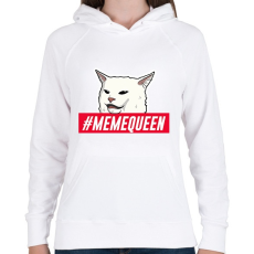 PRINTFASHION Meme Queen - Női kapucnis pulóver - Fehér