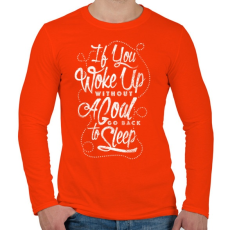 PRINTFASHION Menj vissza aludni! - Férfi hosszú ujjú póló - Narancs
