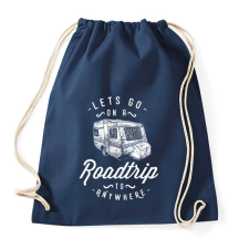 PRINTFASHION Menjünk kirándulni - Sportzsák, Tornazsák - Sötétkék tornazsák