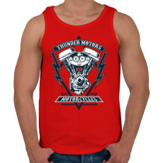 PRINTFASHION Mennydörgő motorok - Férfi atléta - Piros
