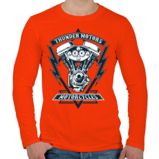 PRINTFASHION Mennydörgő motorok - Férfi hosszú ujjú póló - Narancs