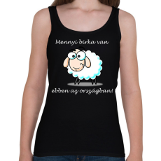 PRINTFASHION Mennyi birka - Női atléta - Fekete