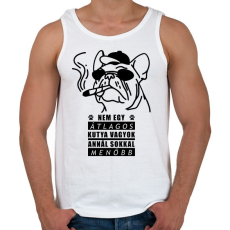 PRINTFASHION Menő kutya - Férfi atléta - Fehér