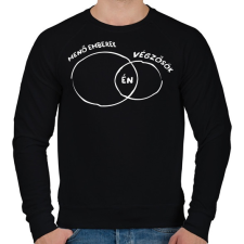 PRINTFASHION Menő végzős fehér - Férfi pulóver - Fekete férfi pulóver, kardigán