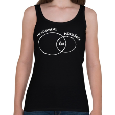 PRINTFASHION Menő végzős fehér - Női atléta - Fekete női trikó