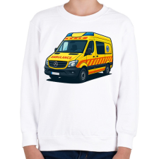 PRINTFASHION Mentőautó 2 - Gyerek pulóver - Fehér gyerek pulóver, kardigán