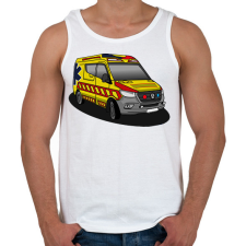 PRINTFASHION Mentőautó - Férfi atléta - Fehér atléta, trikó